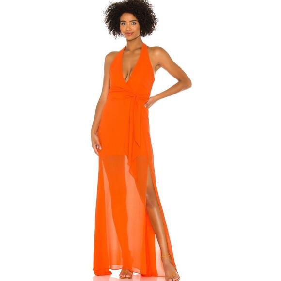 NBD Victoria Gown in Tangerine NWT Size Small - Picture 1 of 3